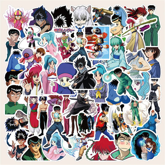 50PCS Japanese Animation Youyou White Book Graffiti Waterproof Sticker Suitcase Notebook Refrigerator Skateboard