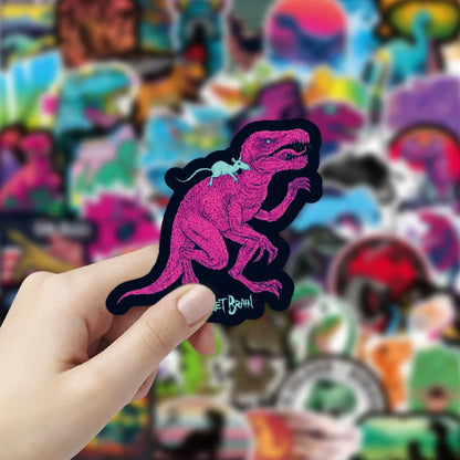 50PCS Dinosaur World Graffiti Stickers Personalized Waterproof Luggage Laptop  Refrigerator Water Cup Decoration