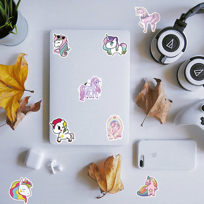 100PCS Rainbow Unicorn Stickers - Magical Cute Decals for Laptops, Water Bottles, Planners & Fantasy Lover Gifts