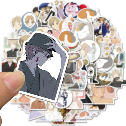 50 non-repetitive animation Natsume's Book of Friends graffiti stickers, personalized DIY manual notebook computer phone case decoration waterproof sticker toys