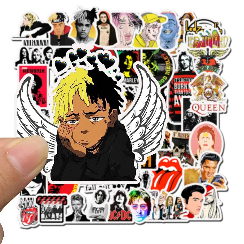 50 pieces of hip-hop rock punk graffiti stickers, personalized DIY suitcase trolleys, suitcase laptops, phone cases, notebook books, decorative sticker toys