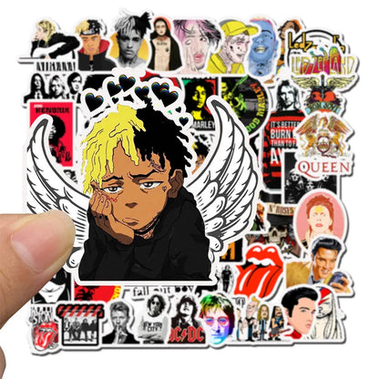 50 pieces of hip-hop rock punk graffiti stickers, personalized DIY suitcase trolleys, suitcase laptops, phone cases, notebook books, decorative sticker toys
