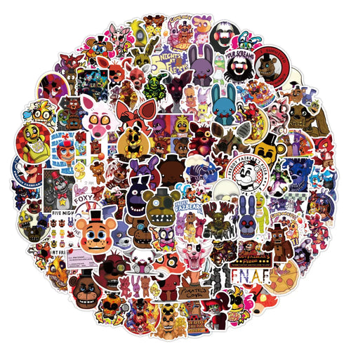 50PCS Teddy Bear's Five Night Harem Graffiti Sticker Notebook Skateboard Suitcase Waterproof Sticker Custom