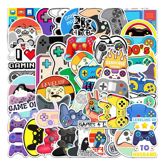 /50PCS Cartoon Gamepad Graffiti Children Stickers Luggage Mobile Phone Case Laptop Waterproof PVC Stickers