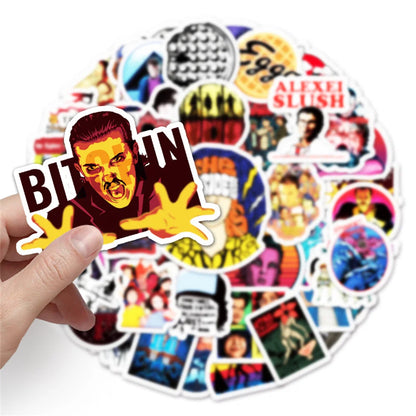 50PCS Stranger Things Cartoon Graffiti Stickers Luggage Laptop Phone Decoration Waterproof Stickers
