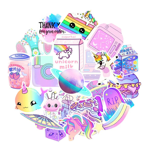 50PCS Zhang Xiaoqing Fresh Graffiti Stickers Refrigerator Notebook Water Cup Mobile Phone Stickers