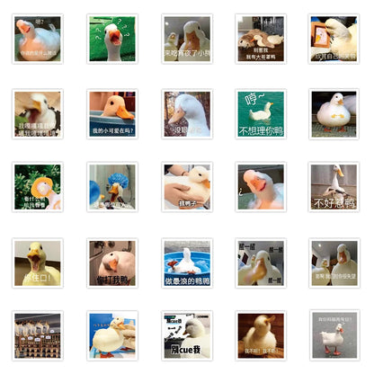 60PCS Cartoon Cute Animal Duck Sticker Personality Motorcycle Luggage Notebook Book Refrigerator Sticker