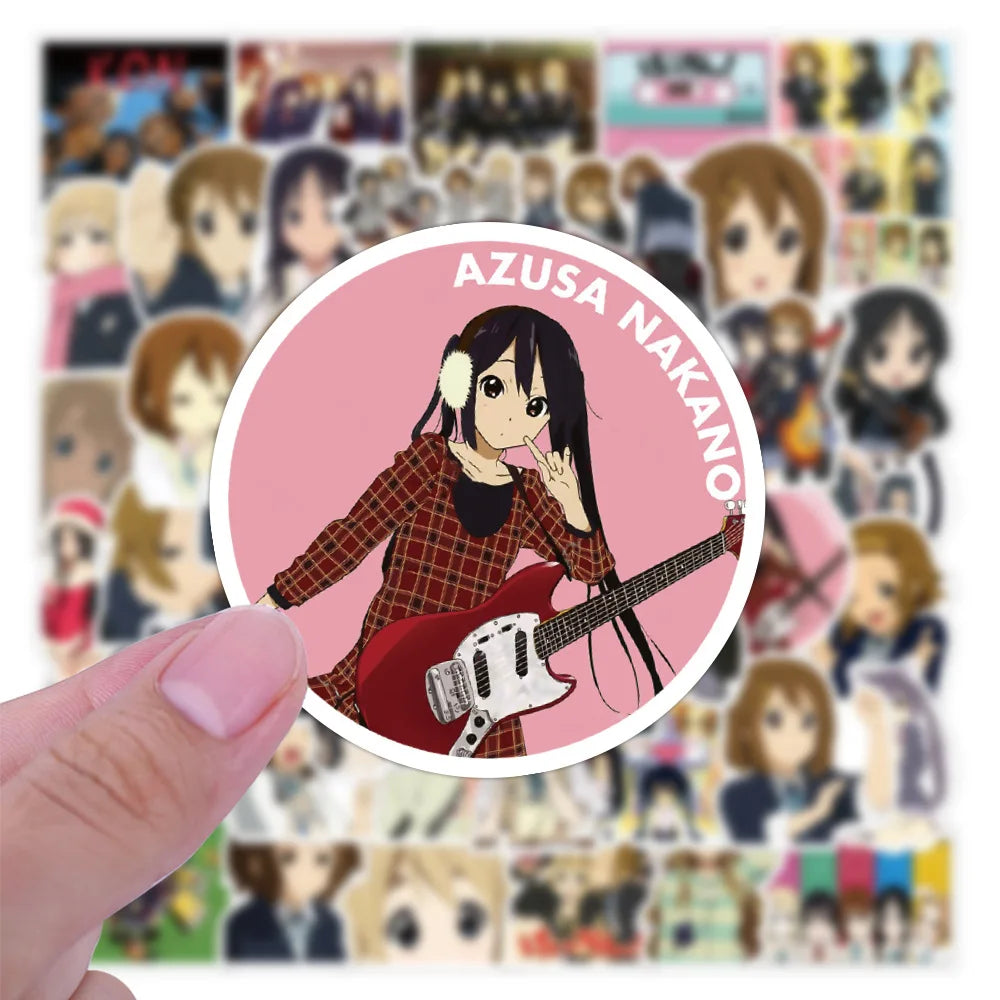50pcs Cartoon Animation K-ON Light Tone Girl Graffiti Sticker Trunk Helmet Refrigerator Notebook Sticker