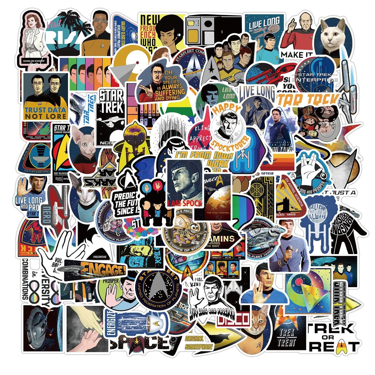 50PCS Movie Star Trek Graffiti Waterproof Sticker Suitcase Notebook Mobile Phone Refrigerator Skateboard WaterCup