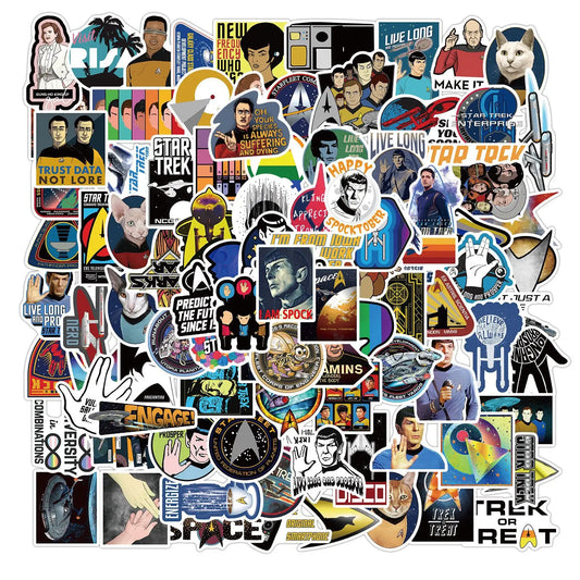 50PCS Movie Star Trek Graffiti Waterproof Sticker Suitcase Notebook Mobile Phone Refrigerator Skateboard WaterCup