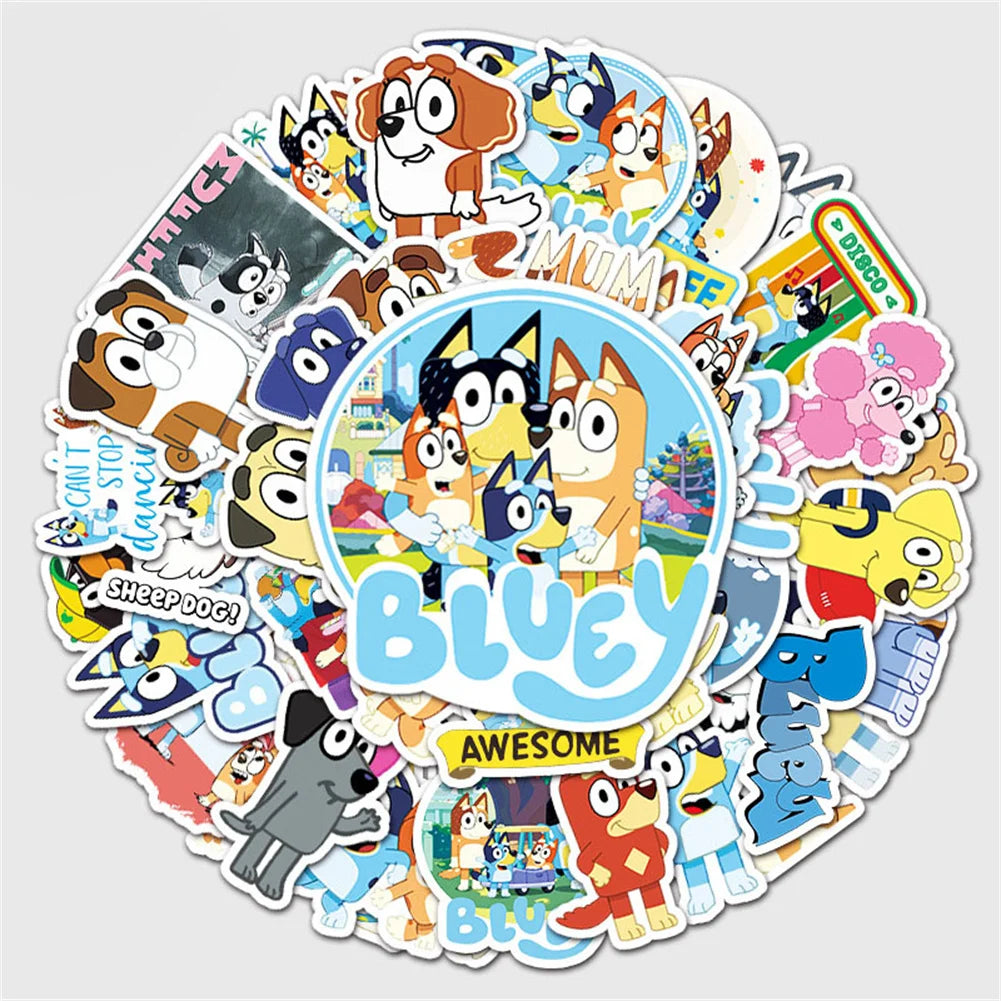 50 pieces of cartoon creative and cute dog graffiti stickers, personalized DIY luggage boxes, laptop and phone cases, hand-decorated waterproof sticker toys
