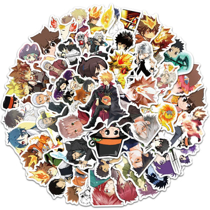 50PCS cartoon and anime family teacher character series decorative style graffiti stickers, personalized, fashionable and creative DIY exquisite decorative decals suitable for cups, helmets, skateboards and popular sticker toys