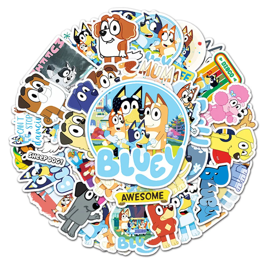 50 pieces of cartoon creative and cute dog graffiti stickers, personalized DIY luggage boxes, laptop and phone cases, hand-decorated waterproof sticker toys