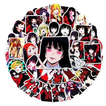 50 cute cartoon anime gambler abyss sexy and beautiful girl graffiti notebook material decorative stickers