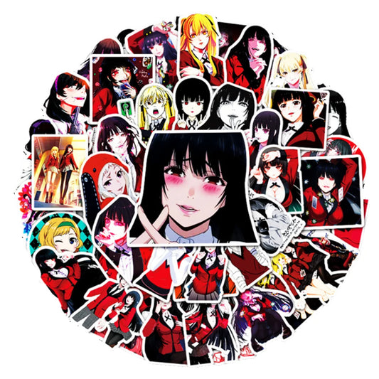 50 cute cartoon anime gambler abyss sexy and beautiful girl graffiti notebook material decorative stickers