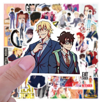50pcs Japanese Anime Swindler Sticker Portable Suitcase Notebook Water Cup Battery Car Water Sticker