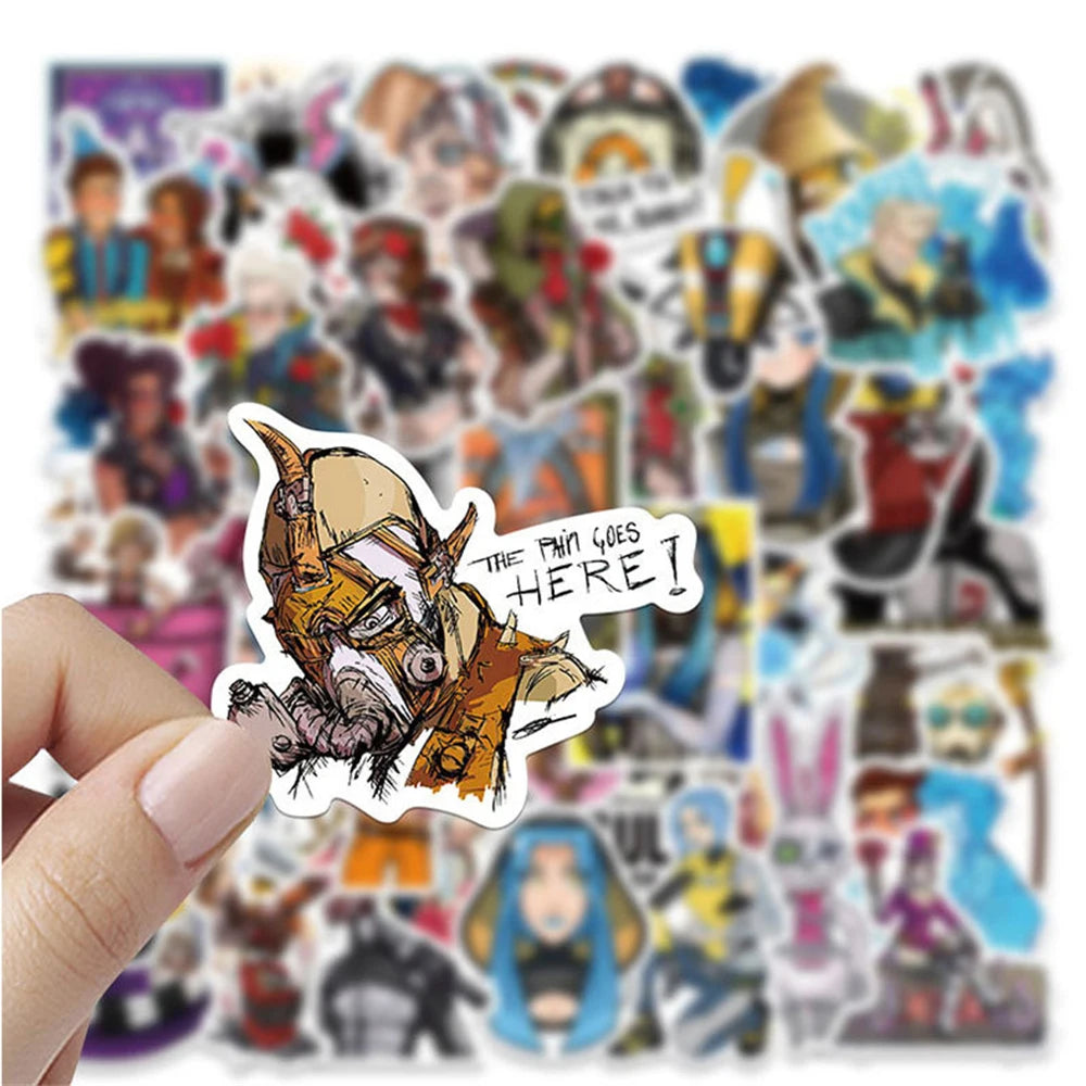 50PCS Game Borderlands Borderlands Sticker Laptop Guitar Skateboard Waterproof Sticker