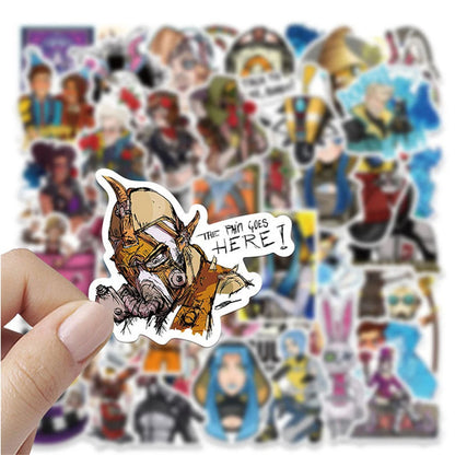 50PCS Game Borderlands Borderlands Sticker Laptop Guitar Skateboard Waterproof Sticker
