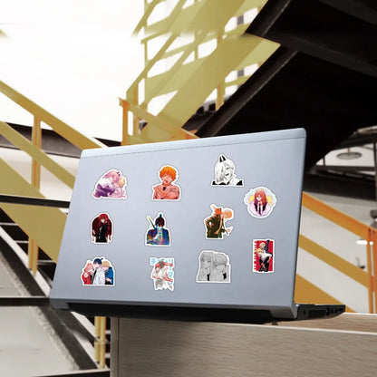 50PCS Chainsaw Man Japanese anime stickers, personalized PVC graffiti stickers, suitable for suitcases, guitars, waterproof notebooks, decorative stickers, toys