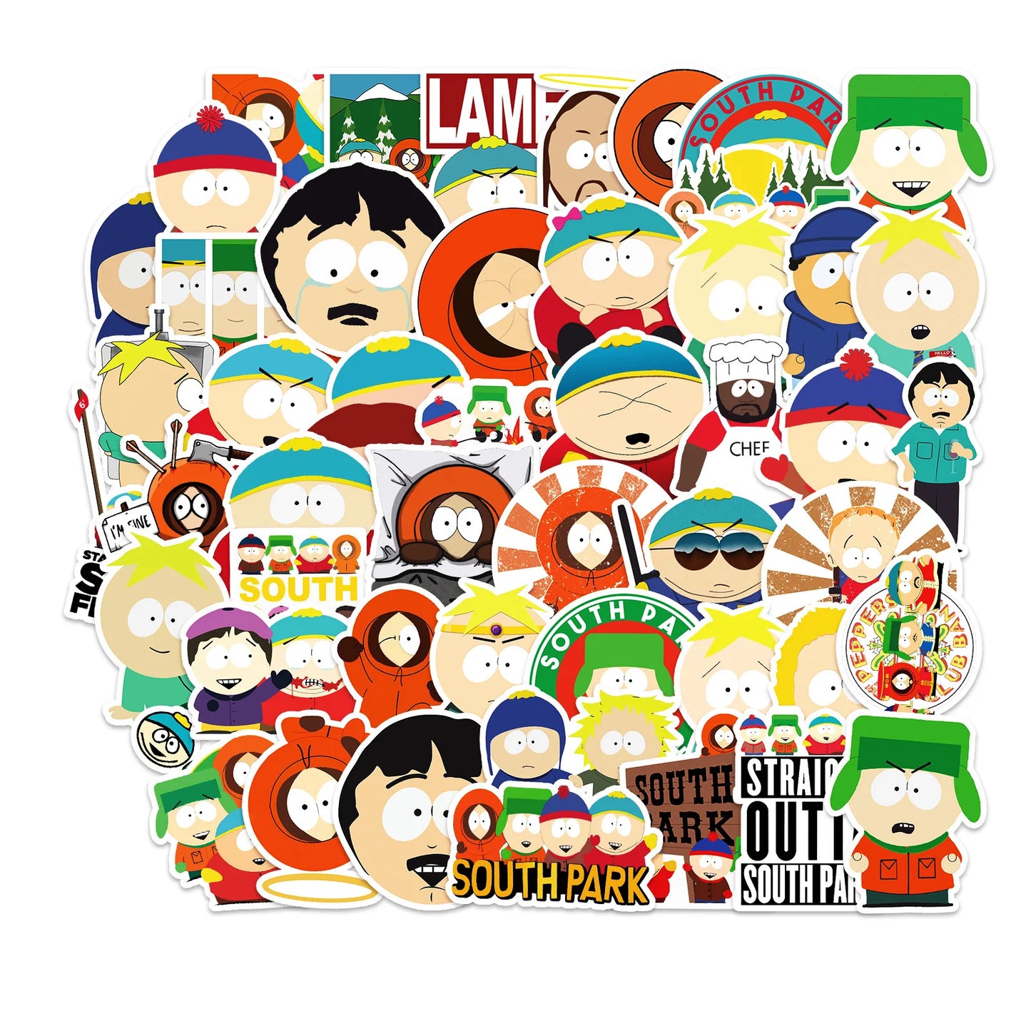 50PCS South Park Personalized Cartoon Graffiti Waterproof Sticker Suitcase Notebook Refrigerator SkateboardHelmet