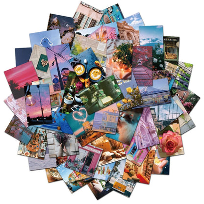50PCS Daily Aesthetic Art Lens Graffiti Stickers Luggage Laptop Mobile Phone Refrigerator Hand Account Stickers