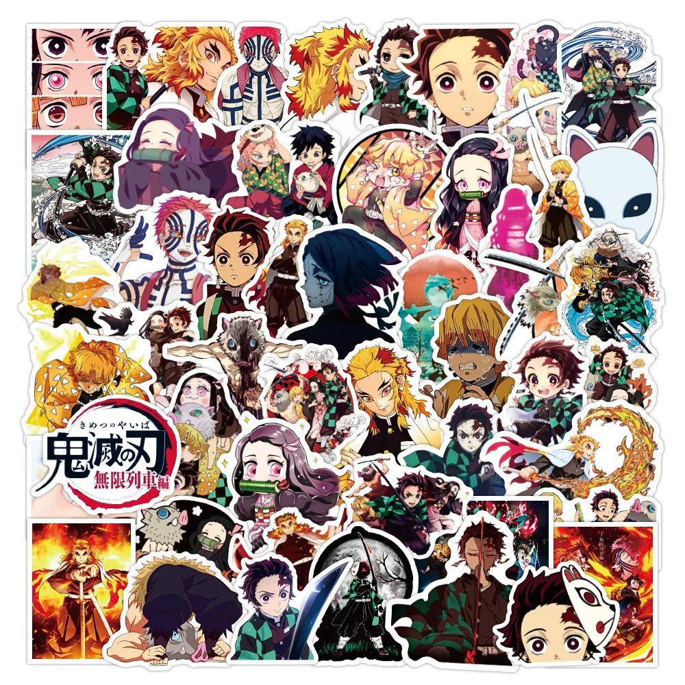 50PCS Zhang New Ghost Slayer Blade Cartoon Anime Graffiti Sticker Computer Phone Luggage Waterproof Sticker