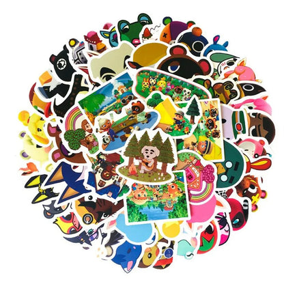 50PCS Cartoon Cute Animal Forest Stickers Motorcycle Helmet Suitcase Laptop Decoration Waterproof Graffiti