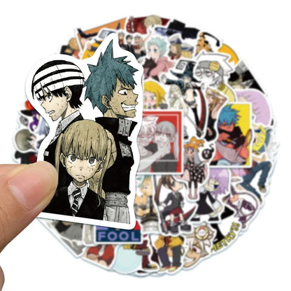 50PCS Anime Soul Eater Character Graffiti Sticker Decoration Luggage Motorcycle Case Laptop Waterproof Toy