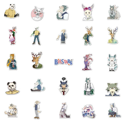 50PCS  Animal Rhapsody Character Graffiti Mobile Phone Case Skateboard Luggage Waterproof Sticker Toy Decoration