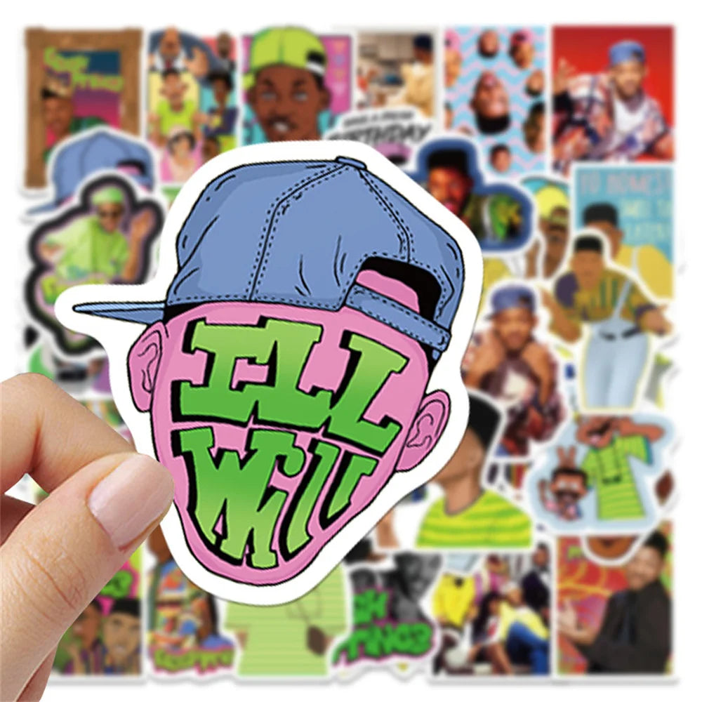 50PCS Film Fresh Prince Wonderful Things Graffiti Waterproof Sticker Suitcase Notebook Refrigerator StationeryBox