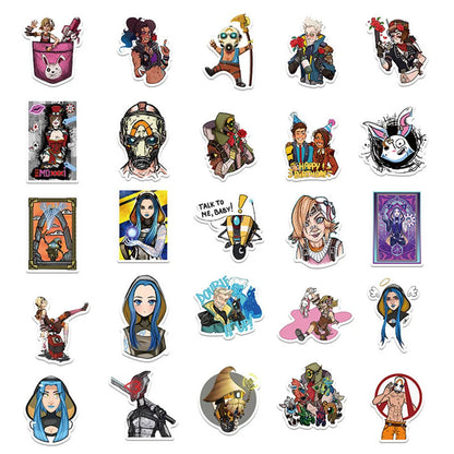 50PCS Game Borderlands Borderlands Sticker Laptop Guitar Skateboard Waterproof Sticker