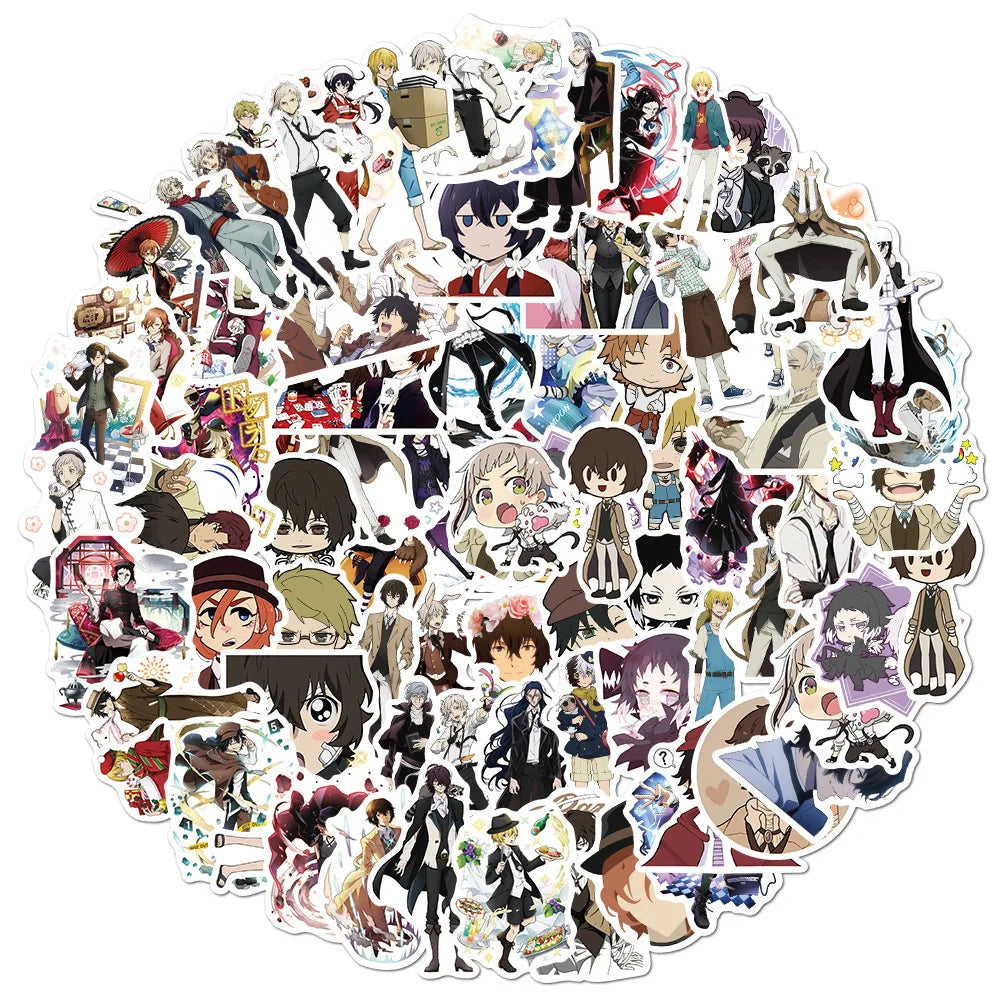 50PCS Zhang Cartoon Day Man Day Man Wen Hao Stray Dog Sticker Graffiti Decoration Anti-luggage Sticker