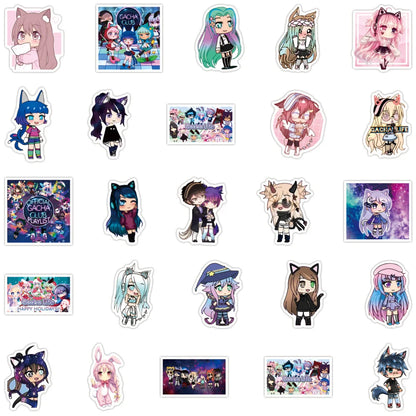50PCS Cartoon Game Gacha Life Gacha Life Laptop Luggage Sticker Waterproof Graffiti Sticker