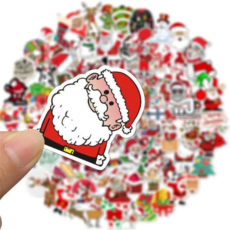 50PCS Christmas personality cartoon graffiti mobile phone skateboard luggage waterproof car stickers