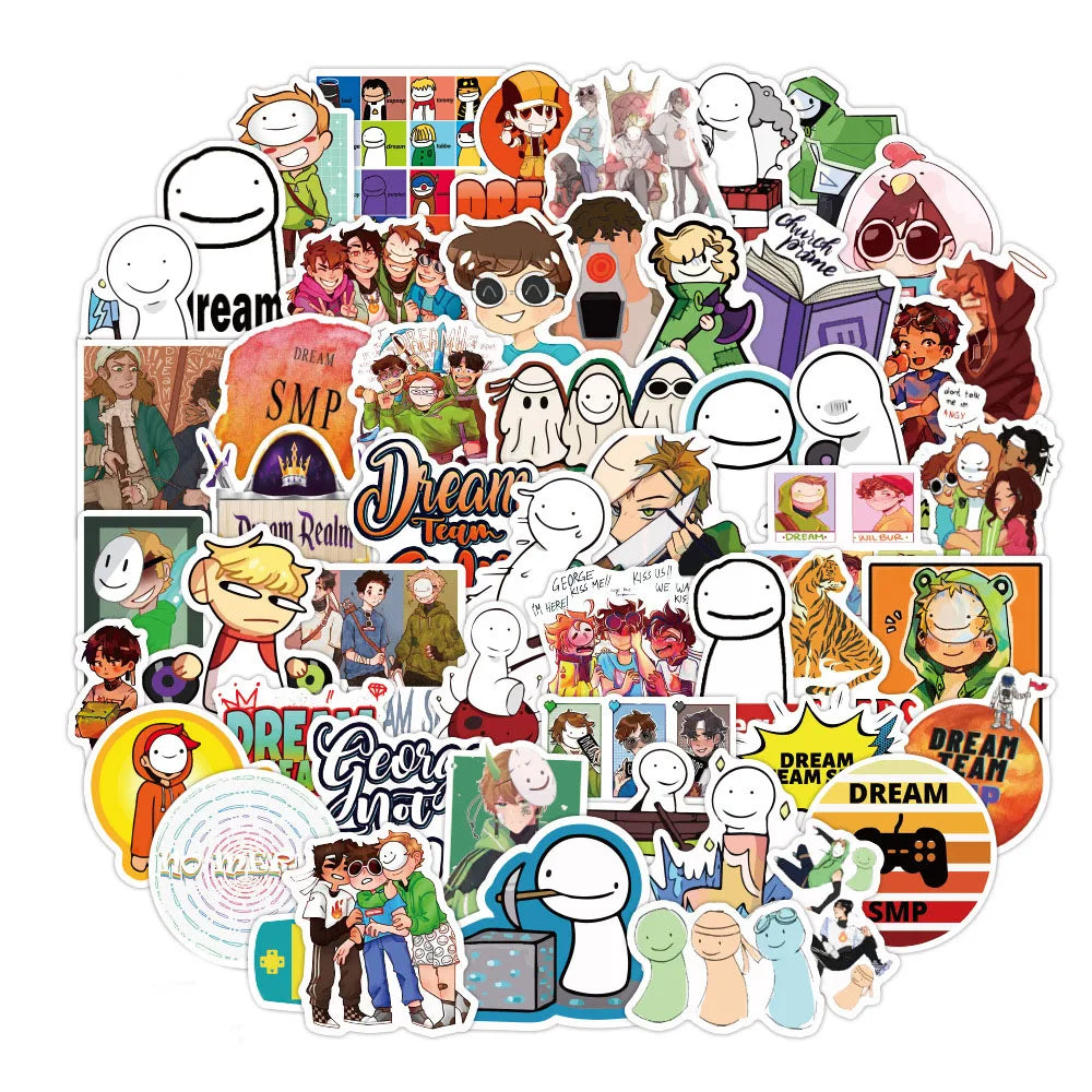 50PCS Cartoon Anime Dream Smp Cute Graffiti Stickers Luggage Car Laptop Refrigerator Motorcycle Waterproof Stickers