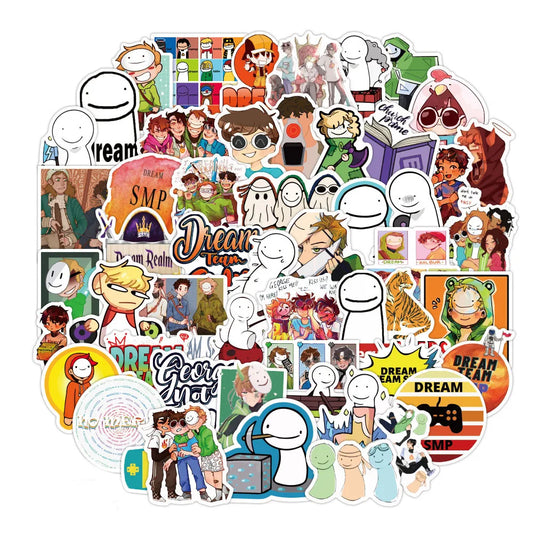 50PCS Cartoon Anime Dream Smp Cute Graffiti Stickers Luggage Car Laptop Refrigerator Motorcycle Waterproof Stickers