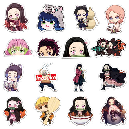 50PCS New Ghost Slayer Blade Riman Graffiti Sticker Removable Trolley Case Sticker Notebook Sticker Car Sticker