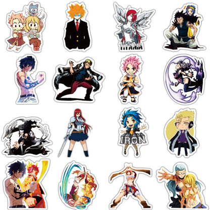 50 pieces of cartoon anime demon tail animation graffiti stickers, personalized DIY cartoon graffiti sticker toys for cars, motorcycles, trolleys and boxes