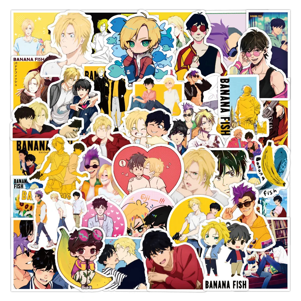 50PCS Cartoon Anime Horror Killing Personality Graffiti Sticker Waterproof Luggage Notebook Water Cup Sticker