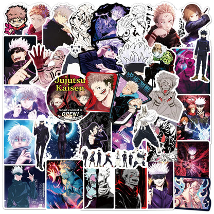 50PCS cartoon animation spell return battle graffiti stickers, personalized DIY luggage laptop waterproof decorative sticker toys