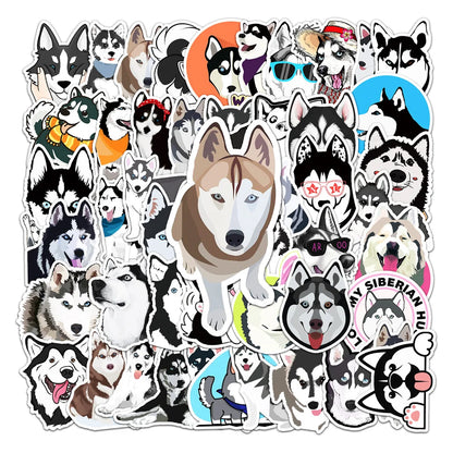 50PCS Kawaii Cartoon Cute Husky Children Gift Graffiti Bicycle Laptop Suitcase Stationery Waterproof Stickers