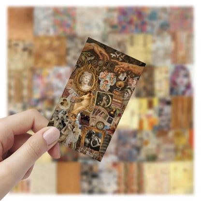 54PCS Retro Art Aesthetic Pattern Sticker Decal Laptop Skateboard Suitcase Gift Toy Waterproof Sticker