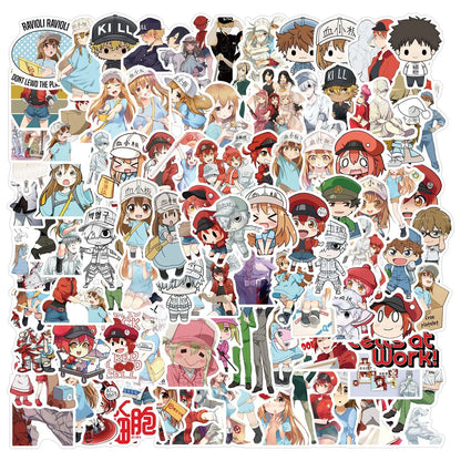 50PCS Animation Work Cell Cartoon Graffiti Waterproof Sticker Suitcase Notebook Skateboard Refrigerator Water Cup