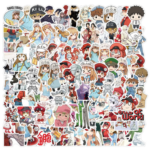 50PCS Animation Work Cell Cartoon Graffiti Waterproof Sticker Suitcase Notebook Skateboard Refrigerator Water Cup