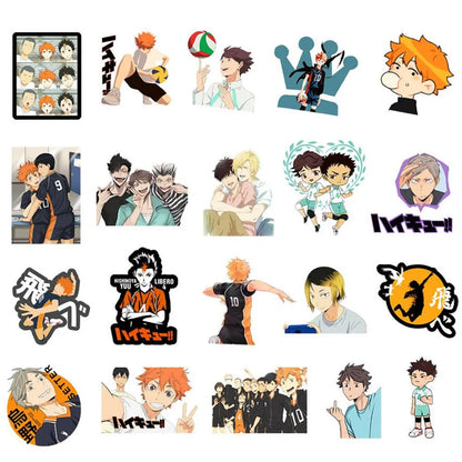 50 pieces of haiku from Japanese cartoon anime haikyuu!! Graffiti stickers, personalized DIY guitar suitcases, laptop phone cases, refrigerator decorative stickers, toys