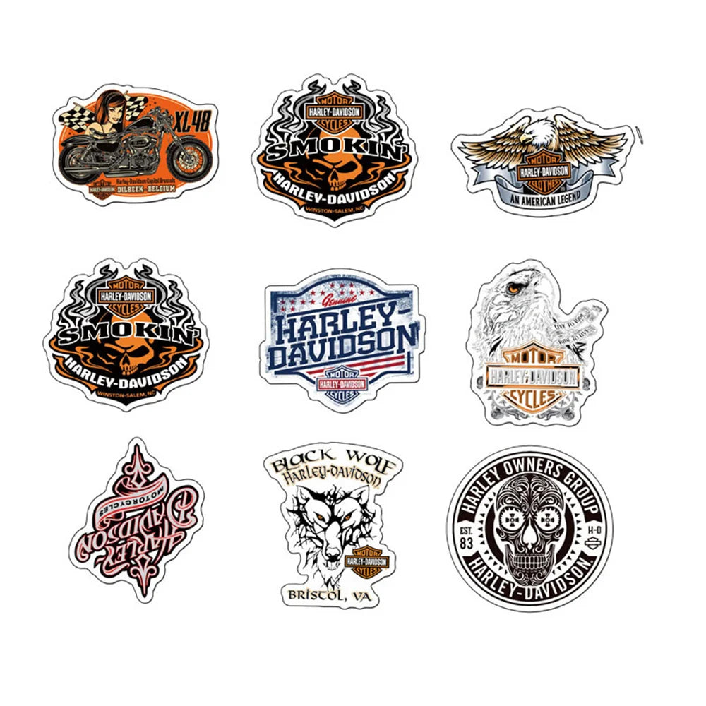 50PCS Retro Motorcycle Theme Decoration Sticker Laptop Guitar Luggage Skateboard Bike Waterproof Sticker