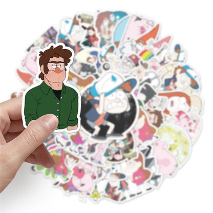 50PCS Cartoon Weird Town Graffiti Sticker Notebook Guitar Skateboard Mobile Phone Gift Toy Sticker