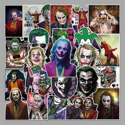 50PCS Thriller Movie Clown Character Graffiti DIY Cute Graffiti Waterproof Motorcycle Luggage Laptop Sticker
