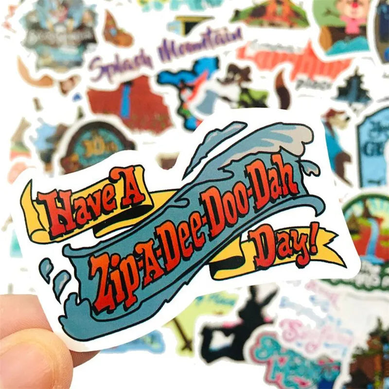 50PCS American drama Splash Mountain Cartoon Graffiti Laptop Luggage Skateboard Guitar Waterproof Stickers