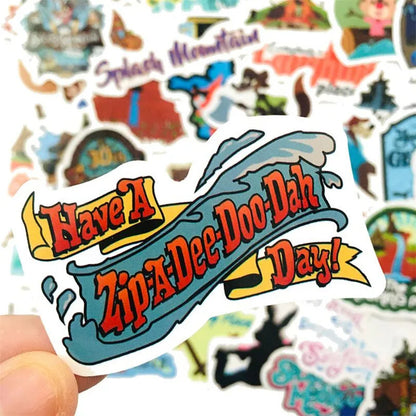50PCS American drama Splash Mountain Cartoon Graffiti Laptop Luggage Skateboard Guitar Waterproof Stickers